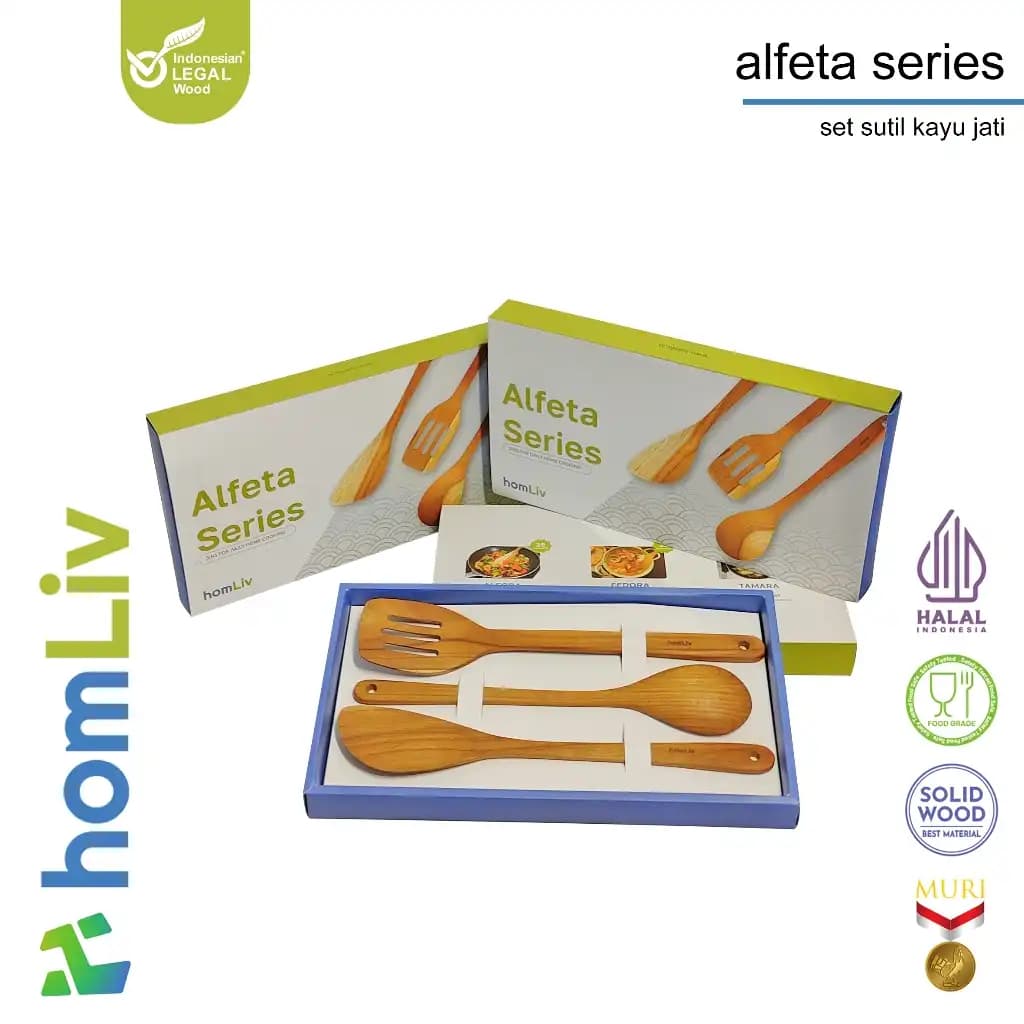 homLiv Alfeta Spatula Gift Set Food Grade - 3 Spatulas Gift Package